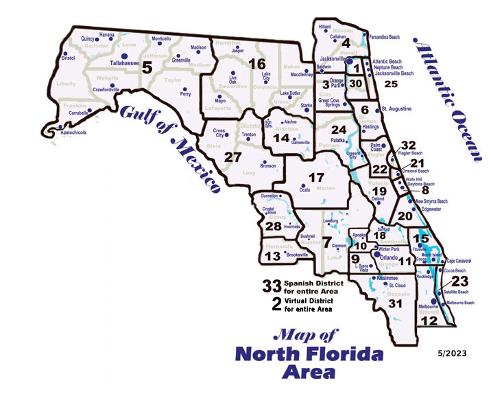 Map of North Florida Area